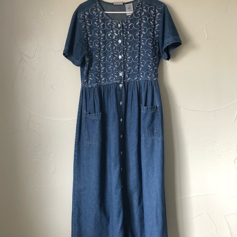 Vintage Denim Jumper Dress